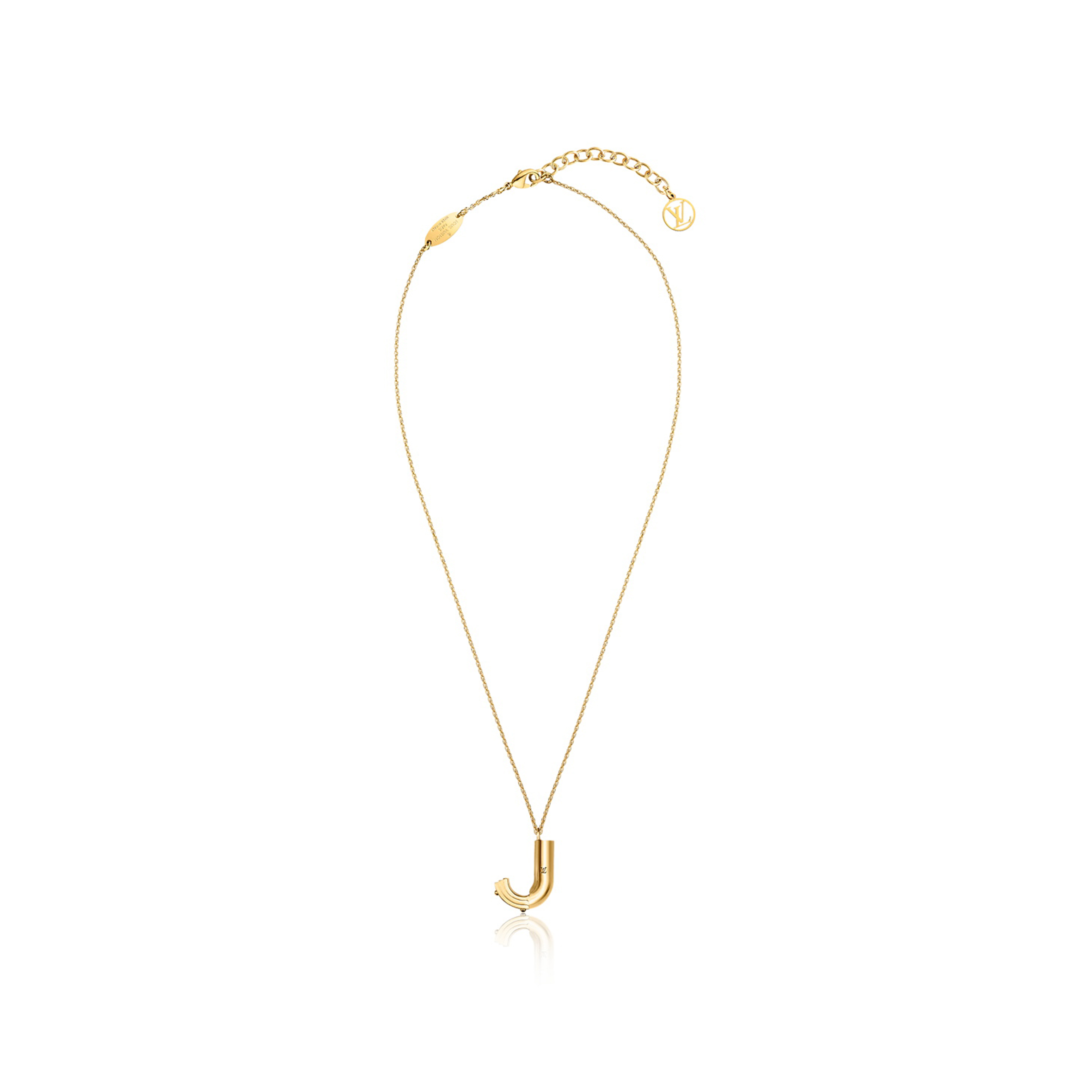 l0*is V*t0n lv & me necklace, letter j m61065